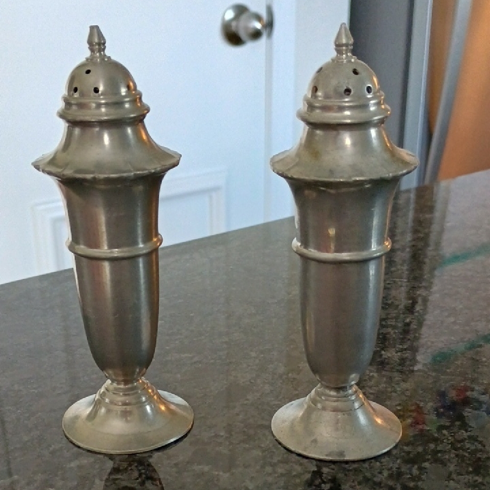 Vintage Insico Pewter Salt and Pepper Shakers